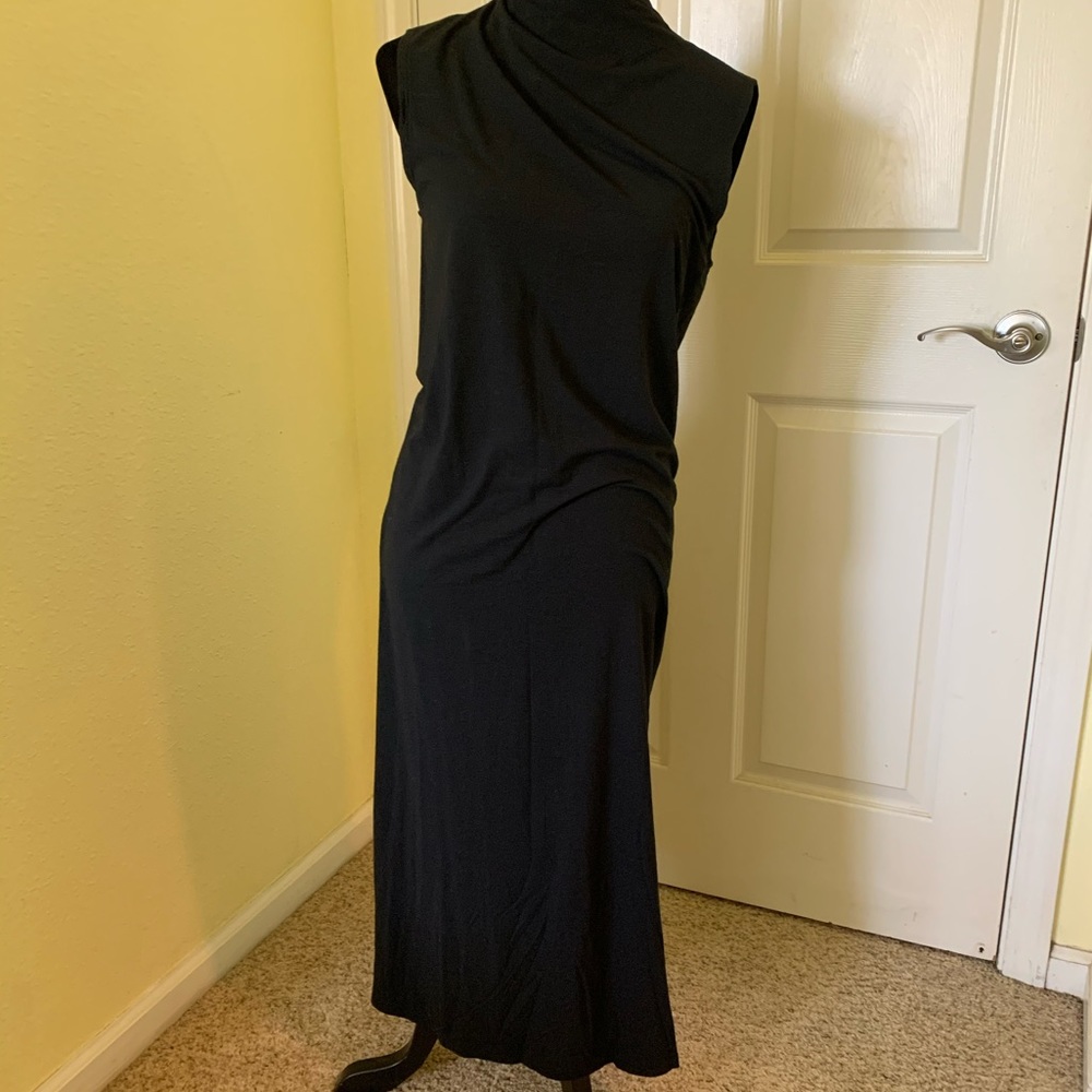 Donna Karan Blk Label mock turtle neck dress